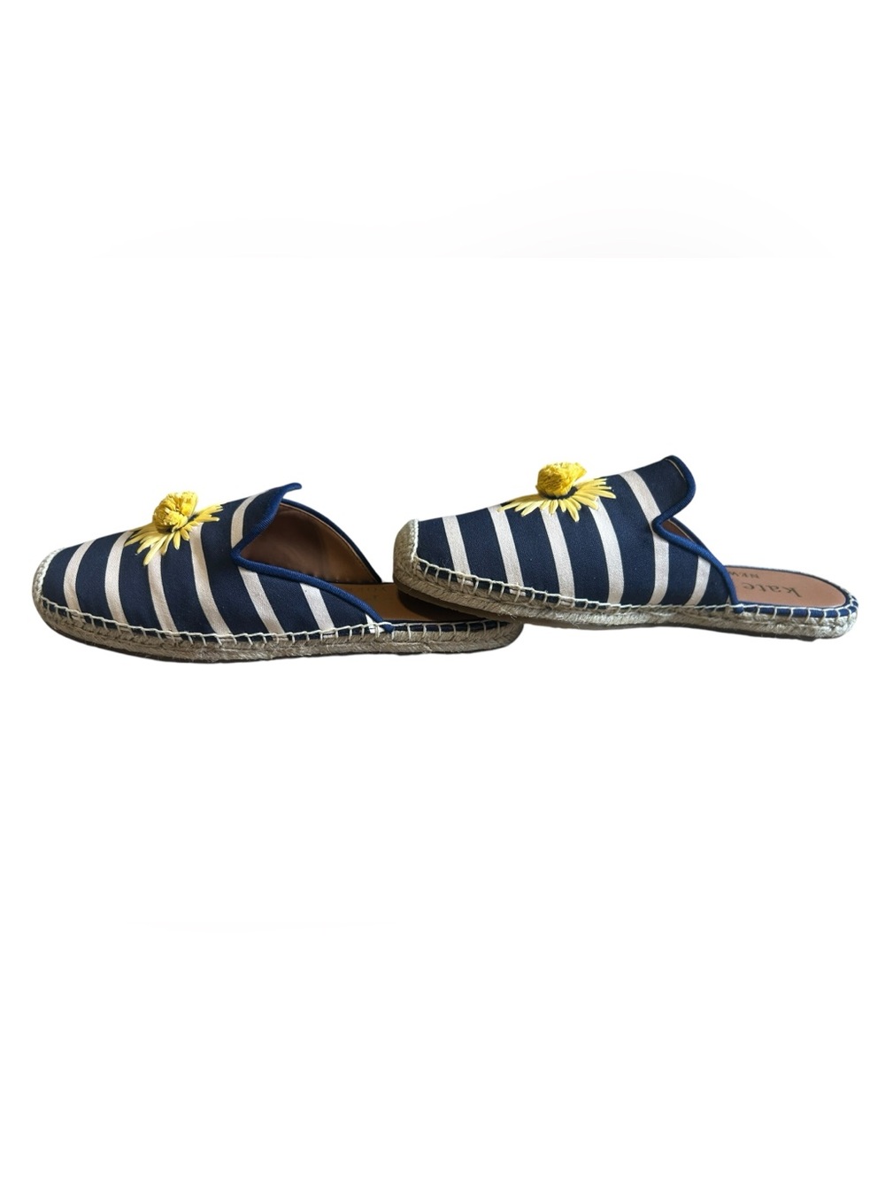 Kate Spade Solero Stripe Espadrille Mule Slides Sun Flower 6.5 - Picture 7 of 10